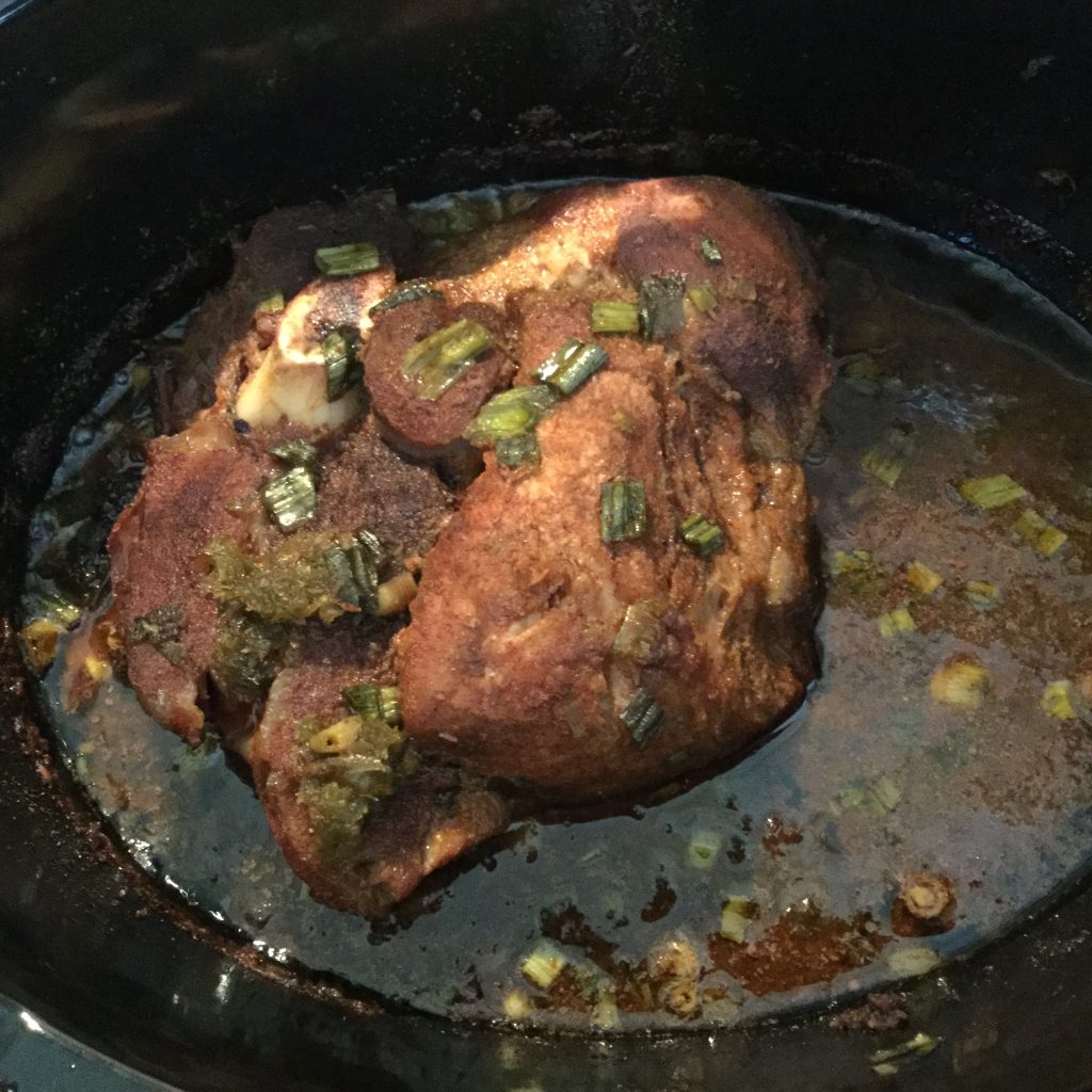 Porc avant d'être effiloché