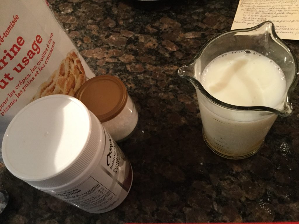 beurre fondu dans le lait