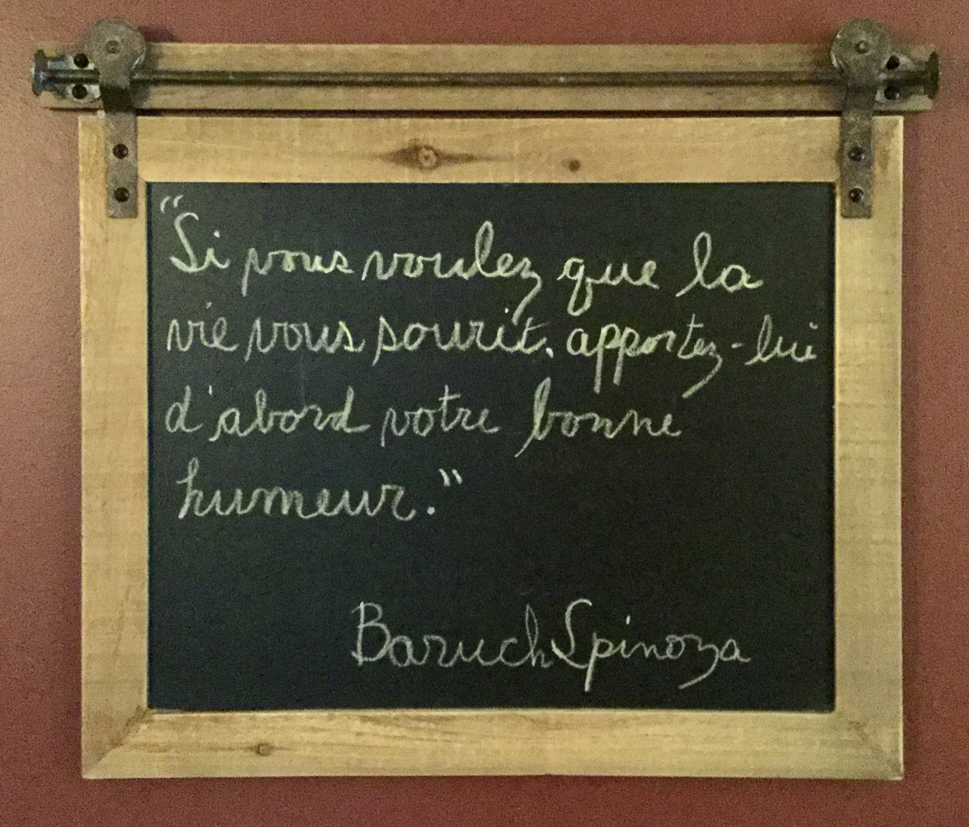 citation de Spinoza (crédit photo Phrenssynnes)