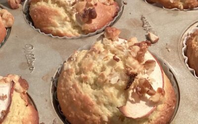 Muffins aux pommes et à la farine de pois jaune