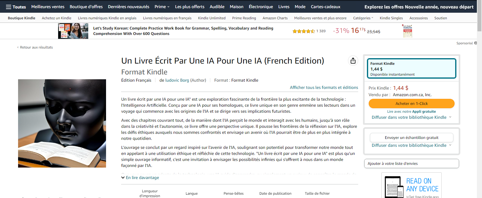 Livre par IA pour IA (capture écran de Phrenssynnes)