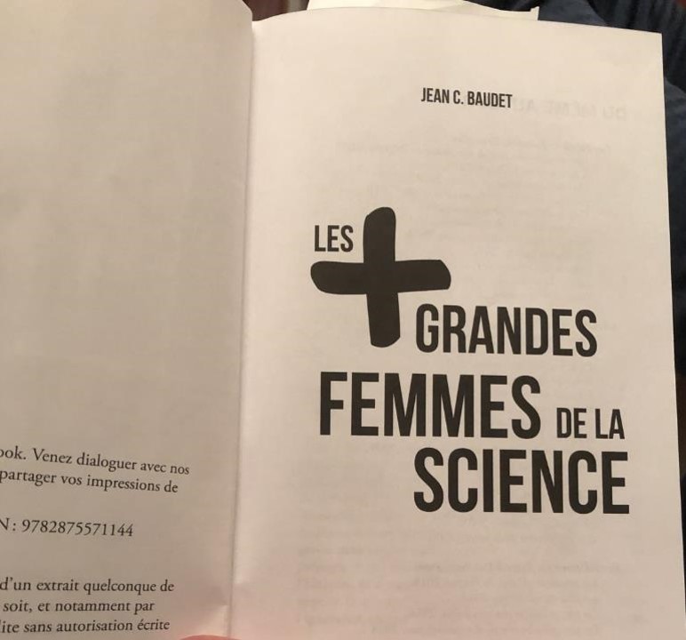 Livre sur femme et science (capture écran de Phrenssynnes)