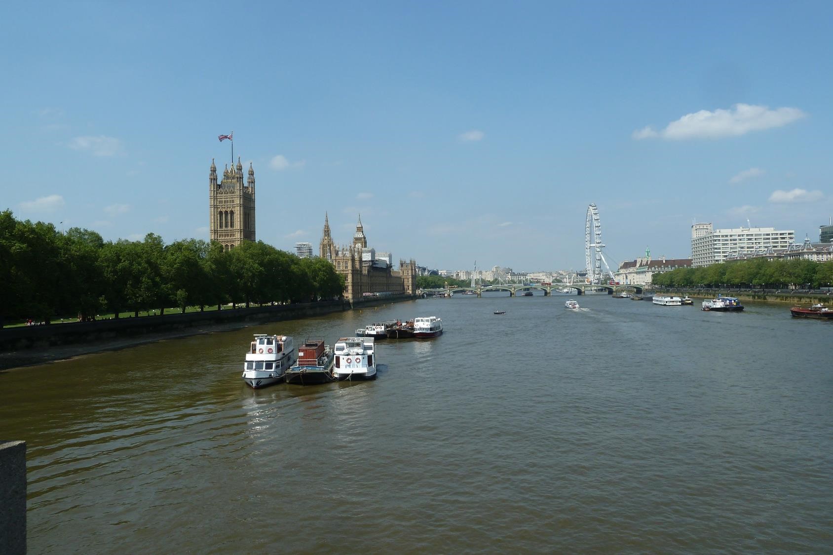 La Tamise vue de Londres (crédit photo Lhom)