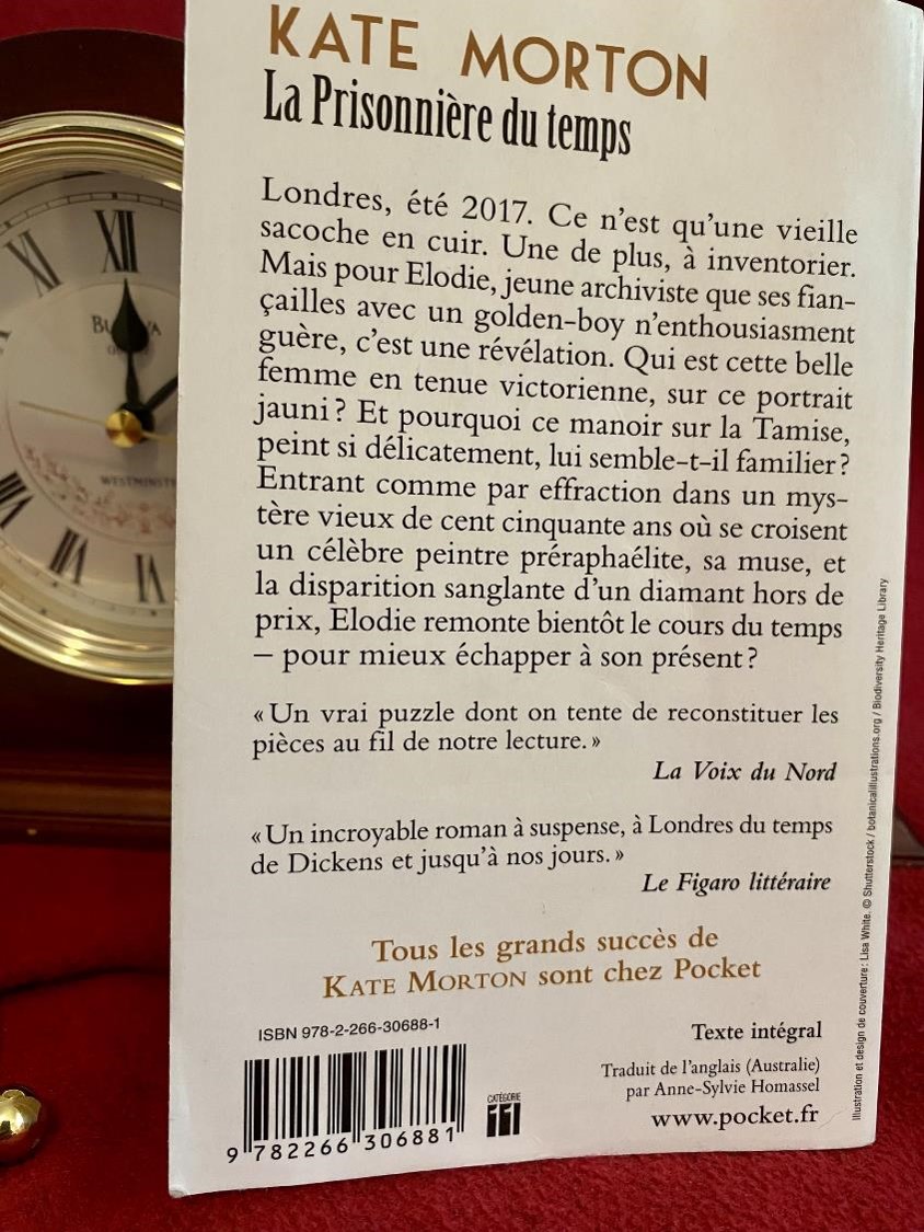 Quatrième de couverture  La prisonnière du temps (crédit photo Phrenssynnes)